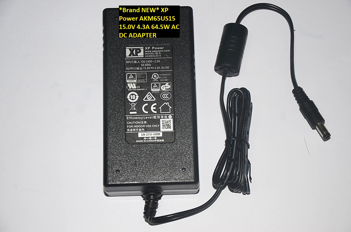 *Brand NEW* AC100-240V XP Power AKM65US15 15.0V 4.3A 64.5W AC DC ADAPTER 5.5*2.5/5.5*2.1 *Brand NEW* AC100-240V XP Power AKM65US15 15.0V 4.3A 64.5W AC DC ADAPTER 5.5*2.5/5.5*2.1